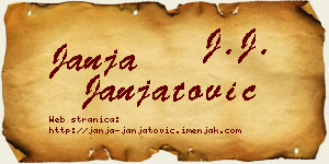 Janja Janjatović vizit kartica